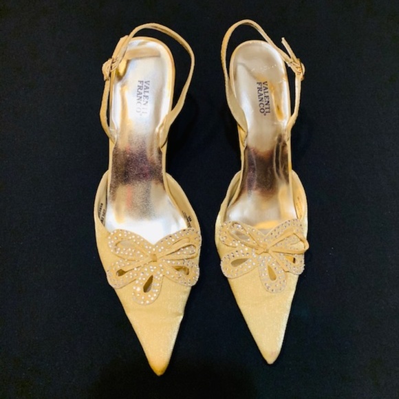 Valenti Franco Shoes - VALENTI FRANCO New 'Suzy' Sling Back Kitten Heels